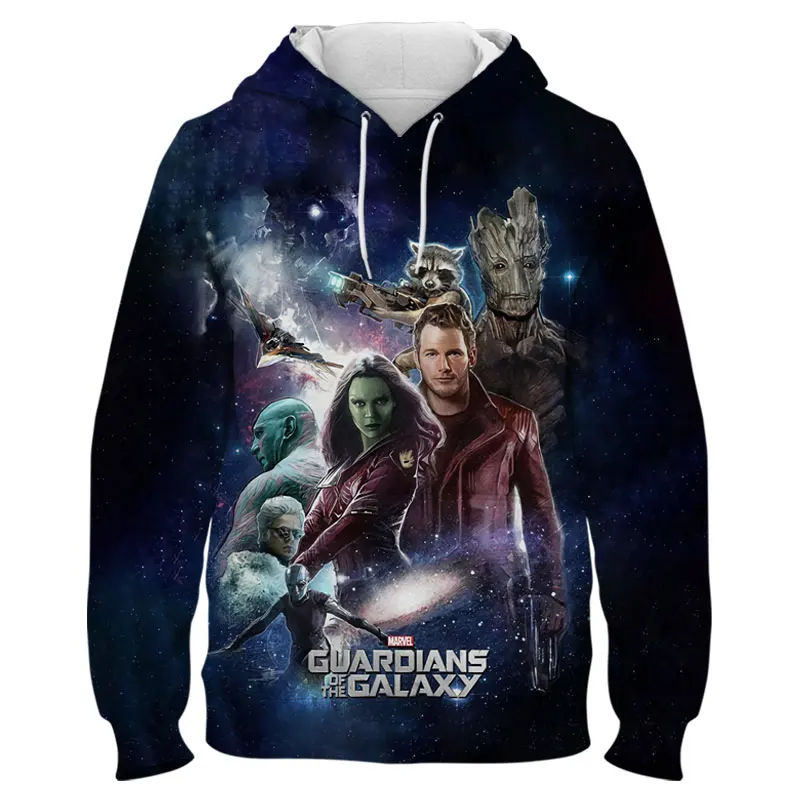 Hooded Sweatshirts For Men Marvel Guardians of the Galaxy 3D Print Boy Girl Kids Hoodies Harajuku Women Oversized Pullovers images - 6