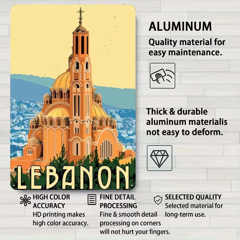 Дорожный в Ливан металлический знак плакат кофе бар винтажный жестяной для стены