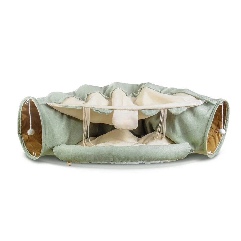 

Cat Tunnel Luxury Pet Dog Agility Training Tunnels Toy with Bed for Cats