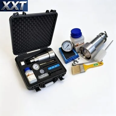 Фото Портативный комплект для измерения влажности почвы XTT: метод быстрого тестирования на основе карбида кальция для регистрации данных о состоянии грунта на строительных площадках №3