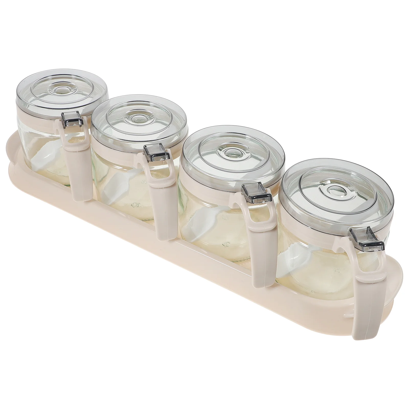 

1 Set of Spice Container with Scoop Simple Spice Storage Jar Delicate Condiment Container