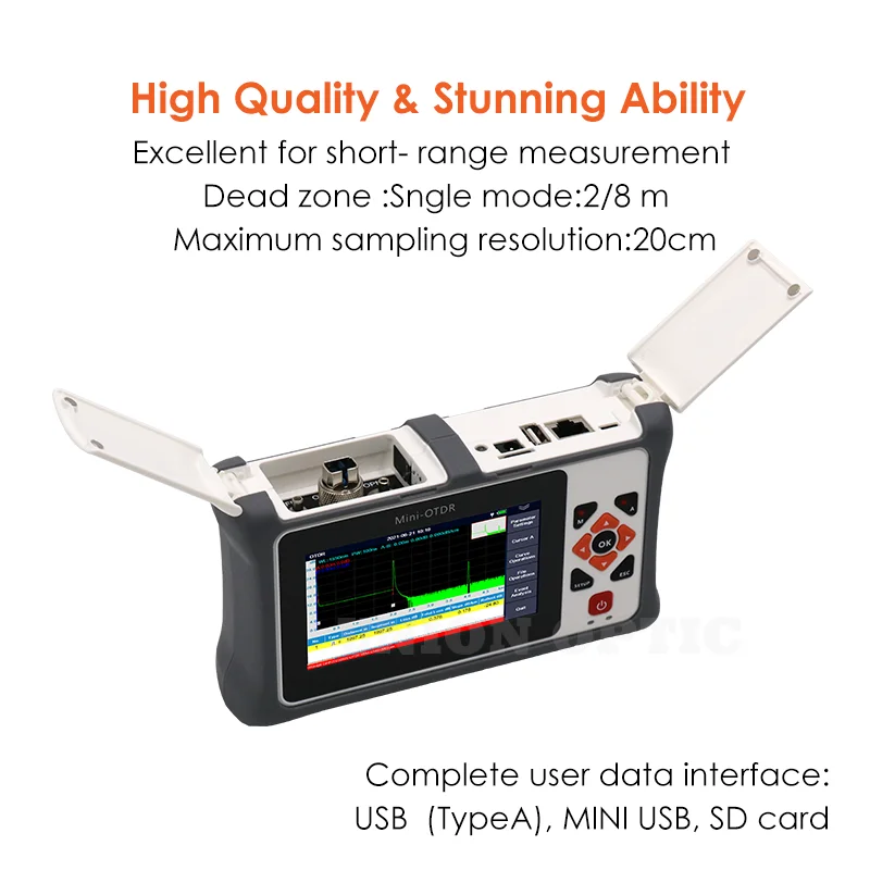 Free Shipping OTDR Active Fiber Optic Reflectometer Touch Screen 26/24dB VFL OLS OPM Event Map Ethernet Cable Tester