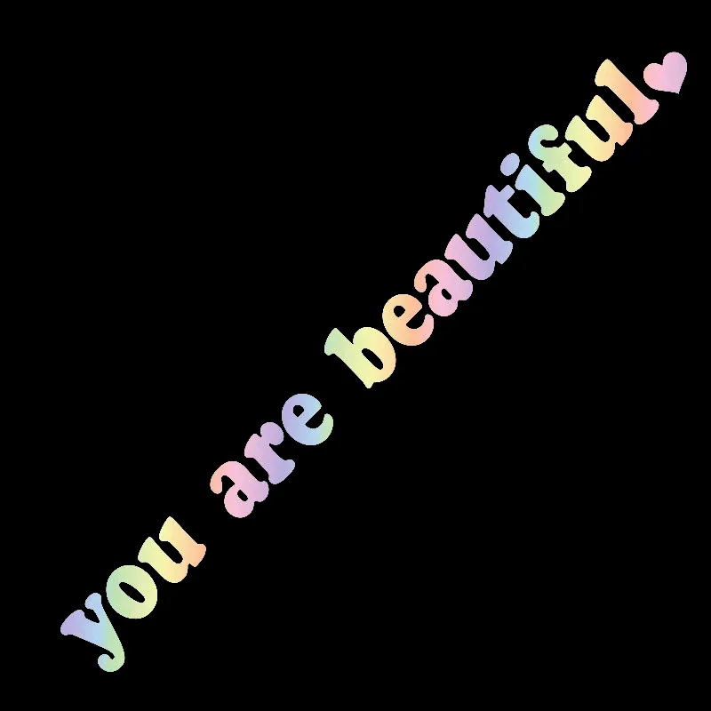 

Светоотражающие автомобильные наклейки «You Are Beautiful» наклейки с надписью на английском языке стикер на зеркало заднего вида водонепроницаемые стикеры автомобильные наклейки