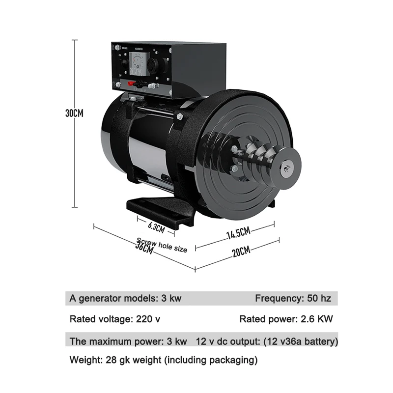 

Small Diesel Generator 3KW Single-Phase Stand-Alone 220V Gasoline All-Copper Household Appliances Air-Conditioning Refrigerator