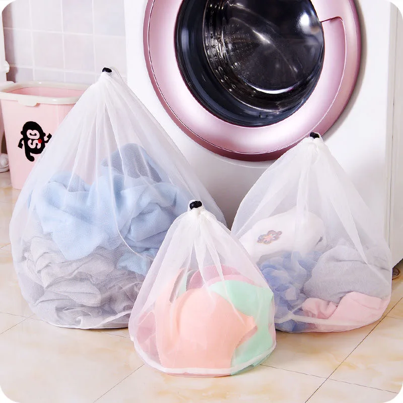 

3 Size Drawstring Bra Underwear Socks Foldable Mesh Laundry Bag Household Clothes Laundry Care Accessories