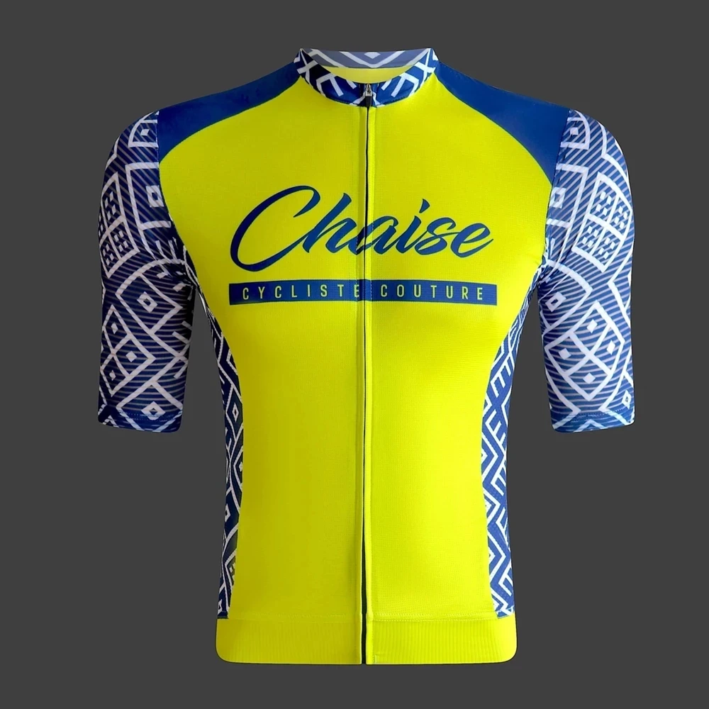 

Chaise Men's Cycling Jersey Cyclist Team Training Competition Clothing Ropa Ciclismo Hombre Triathlon Breathable Mesh Tops