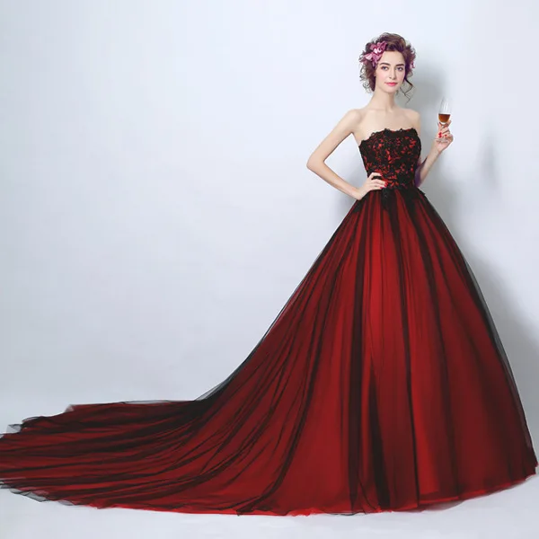 

Wine Red Bridal Toast Dresses Spring New Bra Dresses Temperament Walk Show Annual Meeting Host Evening Dress