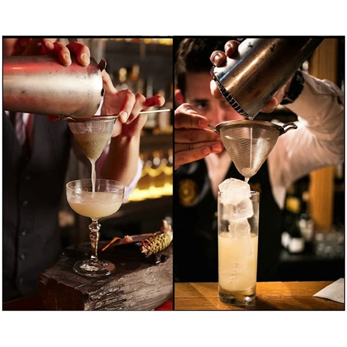 Конический сетчатый фильтр из нержавеющей стали для коктейлей профессиональный