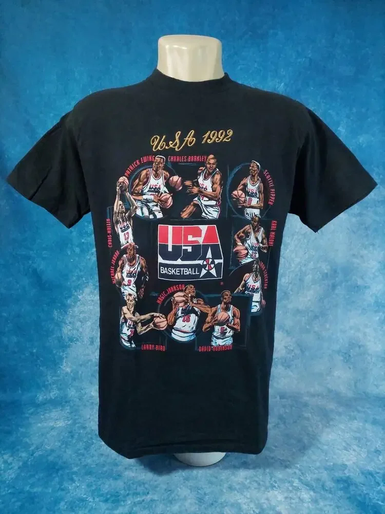 Винтажная Футболка 90 с принтом мускатного ореха баскетбольная команда мечты США