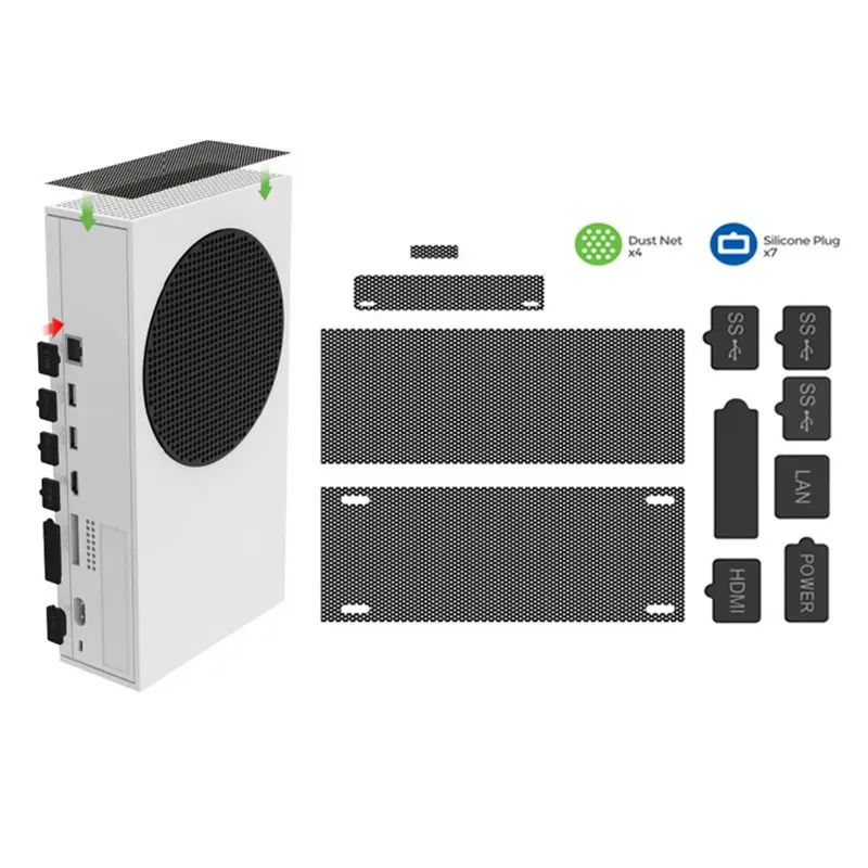 

Silicone Dust Plug Set Anti Dust Kit For Xbox Series X S Console Dustproof Cover Case Dust Proof Stoppers For XBOX Series X/S