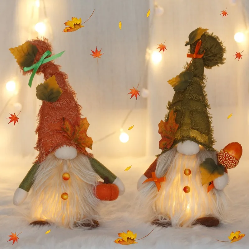 

Autumn Decorations Plush Elf Dwarfs Dolls Halloween Gnome Dolls Pumpkin Sunflower Xmas Gifts Thanksgiving Decorations Kids Toys