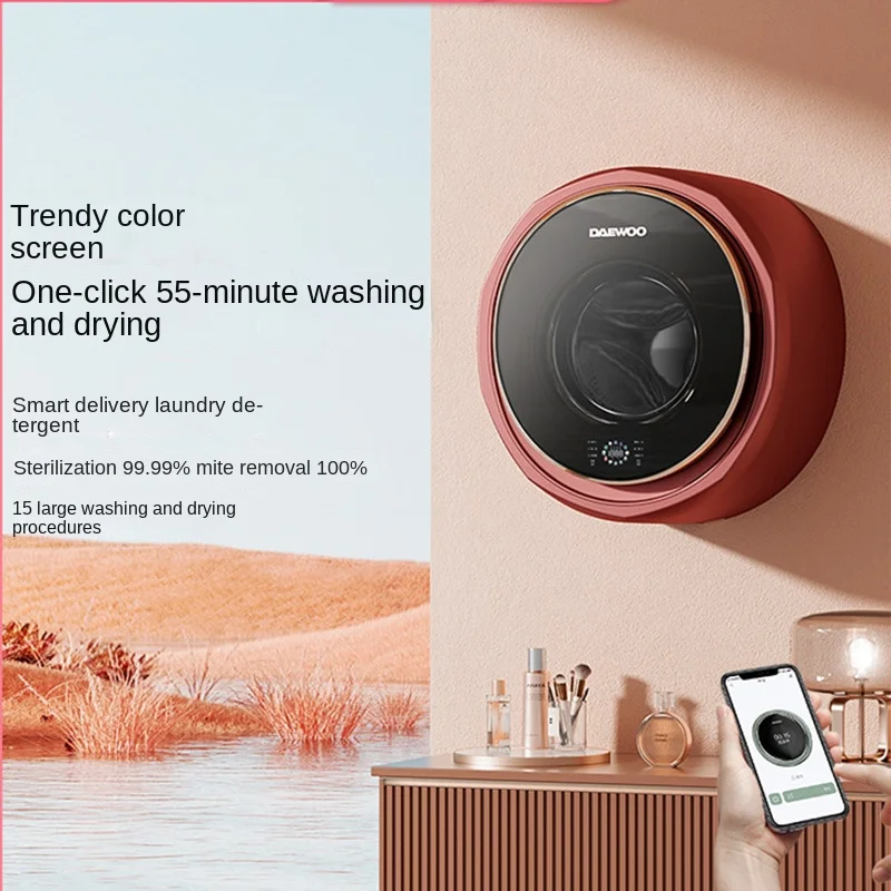 

Wall-mounted Washing Machine Washing and Drying Mites and Sterilization Mini Small Intelligent Washing Machine