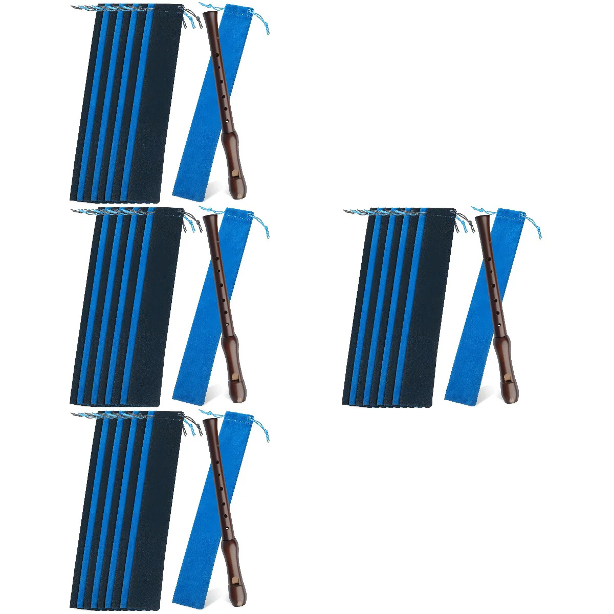 

40 Pcs Clarinet Storage Bag Soprano Recorder Necktie Organizer Musical Instrument