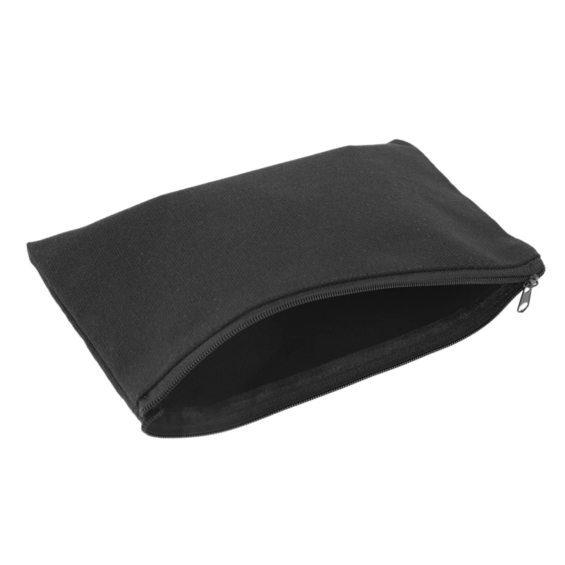 

80 Pcs Canvas Zipper Pouch Bags Canvas Makeup Bags Pencil Case Blank DIY Craft Bags For Travel DIY Craft School Black