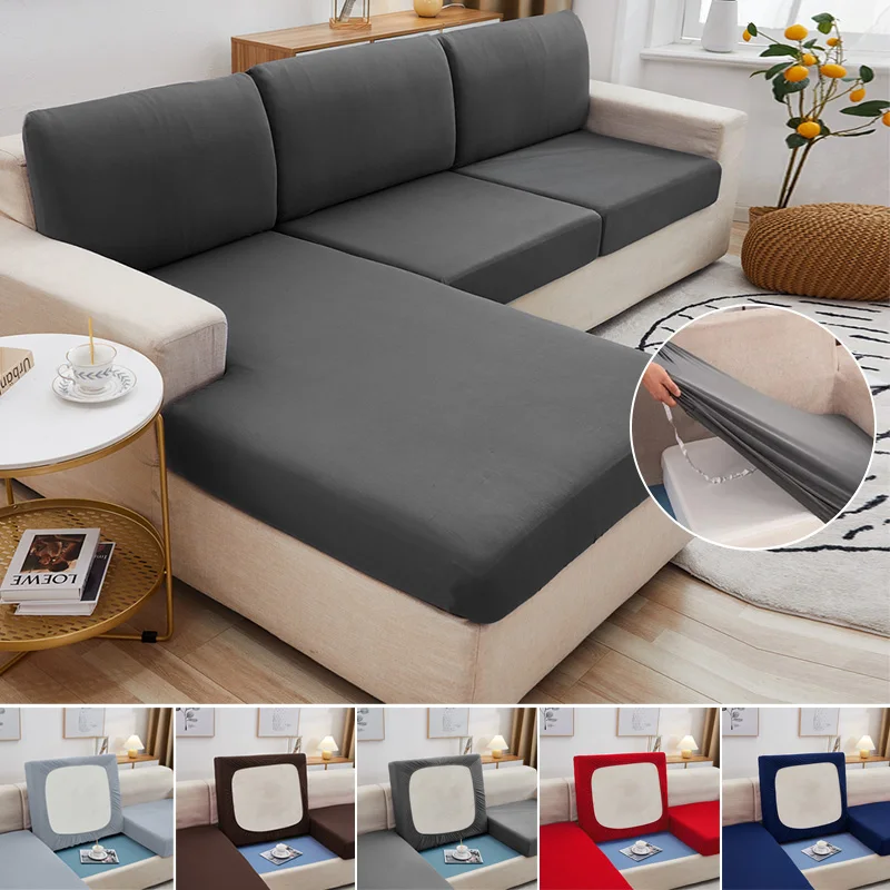 Elastic Sofa Seat Cushion Cover for Furniture Protector Sofa Covers Pets Kids Washable Sofa Cushion Case Removable Livingroom