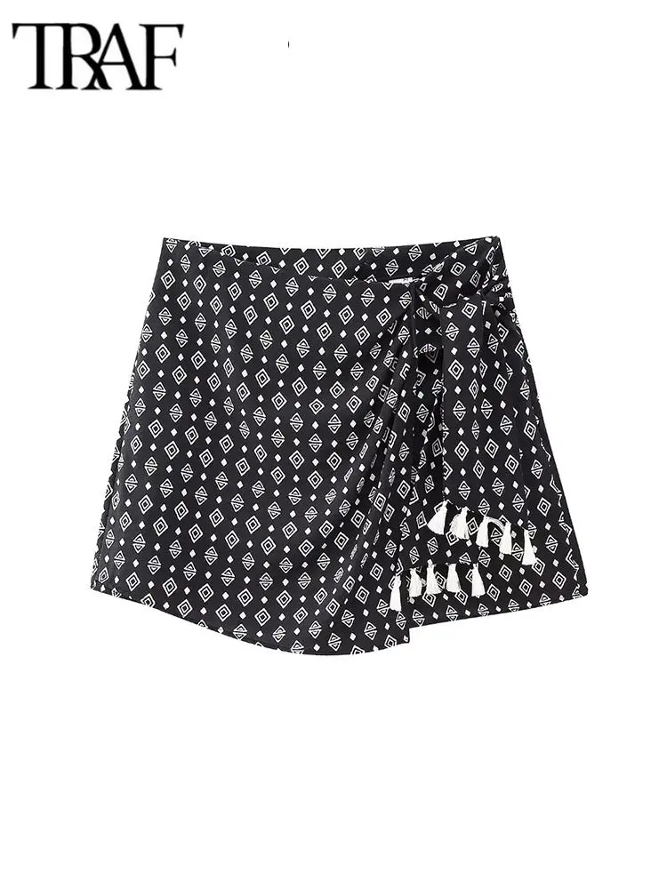 

Юбка-мини женская короткая с завышенной талией, на шнуровке