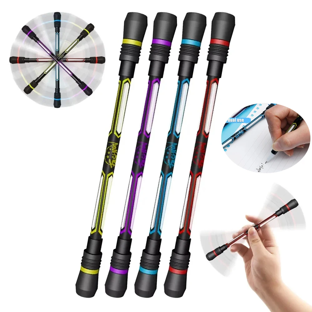 Creative Spinning Pen Spinner Toy Adult Kids Stress Relieve Rotating Gel Pens Anti-slip Hand Spinner School Student Stationary