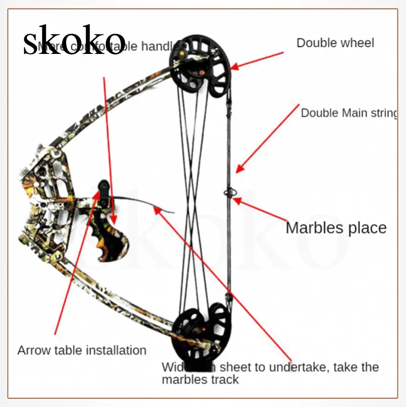 

40 Lbs Outdoor Sports Game Archery Bow And Arrow Compound Hunting Pulley Bow Hunter Archery Hitting Target Knocking Down Bow