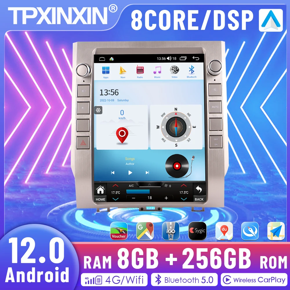 

Android 12 для Toyota Tundra 2013-2020 8 + 256G автомобильное радио, стереоприемник, Авторадио, мультимедийный плеер, GPS-навигация