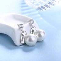 sterling silver earrings new pearl earrings korean style shell beads simple stud earrings temperament versatile