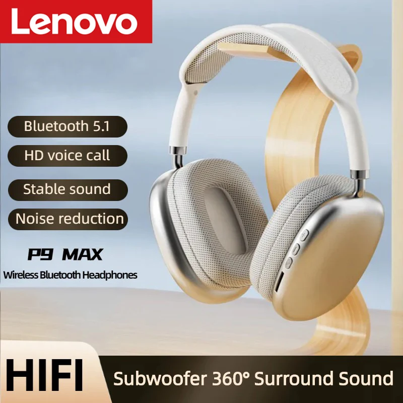 

Original Lenovo P9 Pro Wireless Bluetooth 5.1 Chip Headphone Strong Bass Mic Noise Canceling Stereo Hi-Fi Gaming Sports Earphone