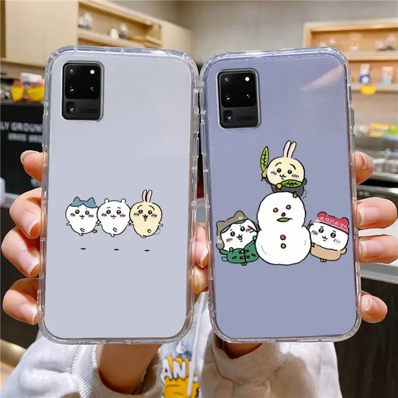 

Animation Cute Chiikawas Phone Case For Samsung Galaxy S10 S10e A70 Edge S22 S23 Plus Ultra Note10 Transparent Cove