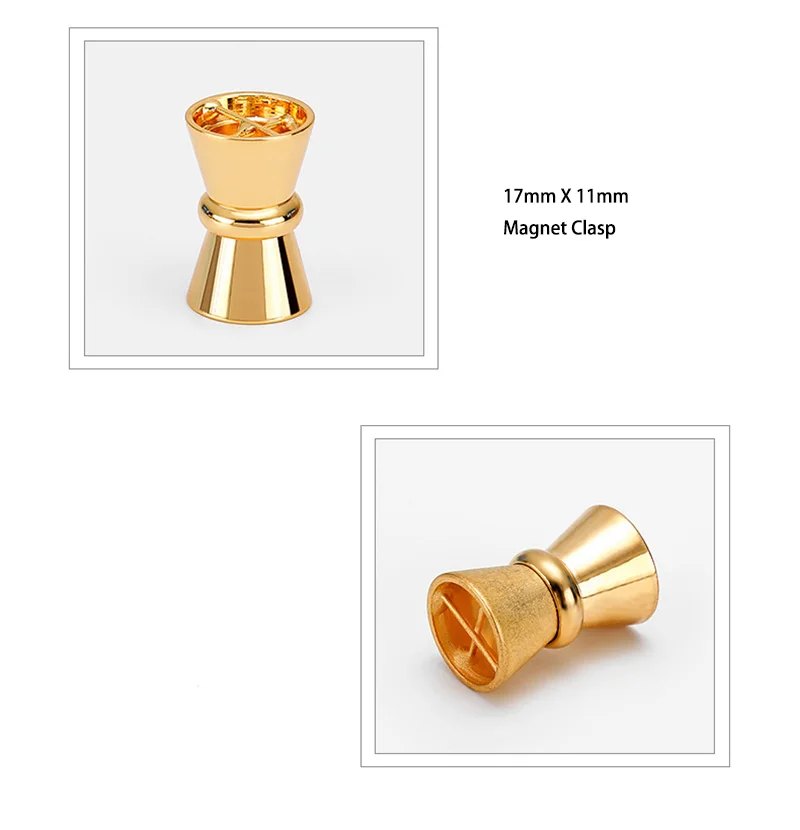 17mm X 11mm Magnet Horn Clasp Frosting White Golden Platinum Plated And Copper For Chain Necklace Bracelet DIY Unsmooth Surface