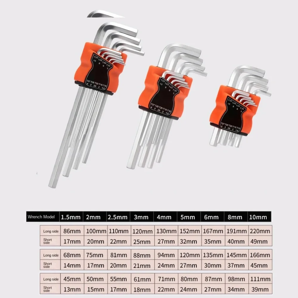 Новая плоская/шариковая/Torx двухсторонняя отвертка гаечный ключ L-типа набор
