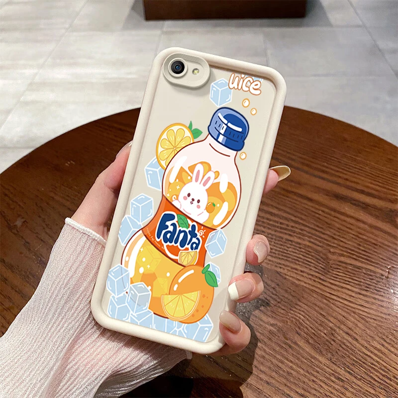 Мягкий чехол с рисунком клубники оранжевой соды для VIVO Y75s Y72t Y10 Y77e t1 Y55s Y52s Y53s Y50t Y33s