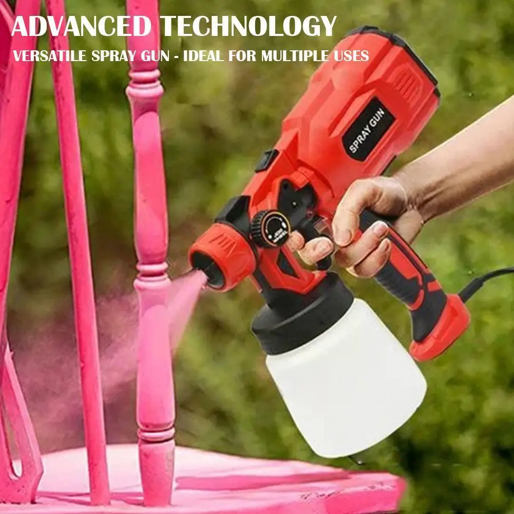 

800ml Electric Cordless Spray Gun Handheld High Power Tool Spray Power Paint Machine Spraying Portable Home Diy Sprayer Pai X9u3