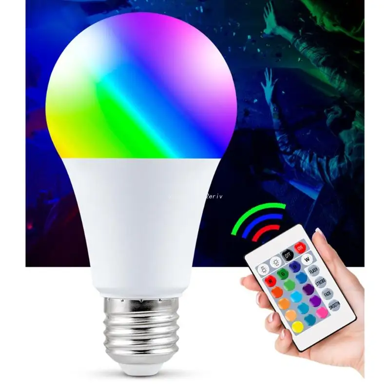 

Светодиодная RGB-лампа E27, 5/10/15 Вт, 16 цветов