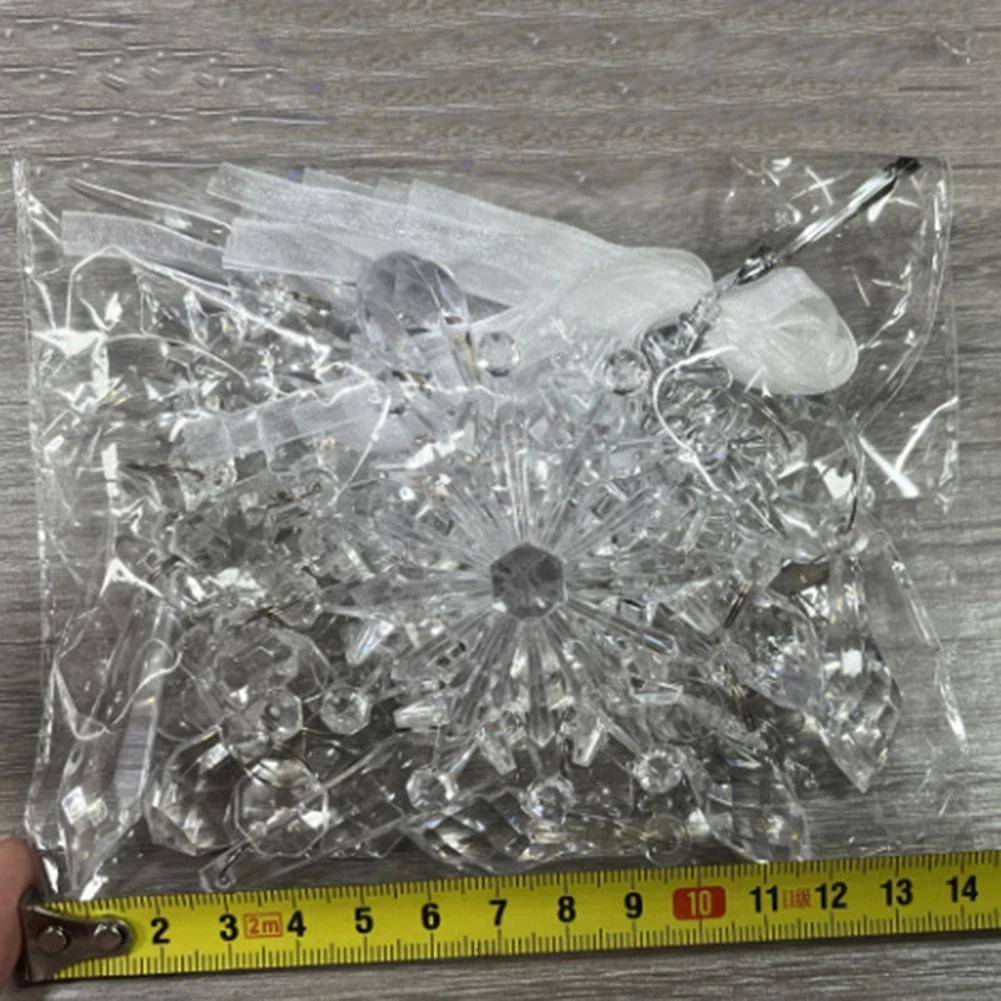 10 шт. рождественские украшения подвесные акриловые снежинки сосульки капли