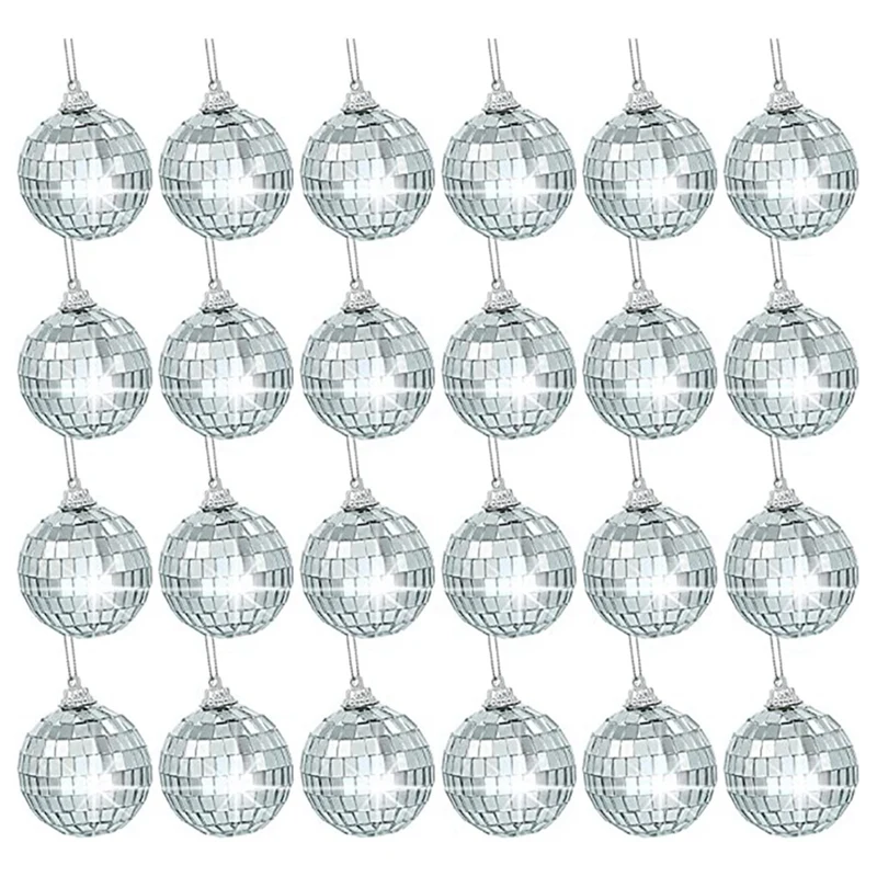 

Disco Ball Ornaments Silver Mirror Balls For Christmas Tree Wedding Party Decoration