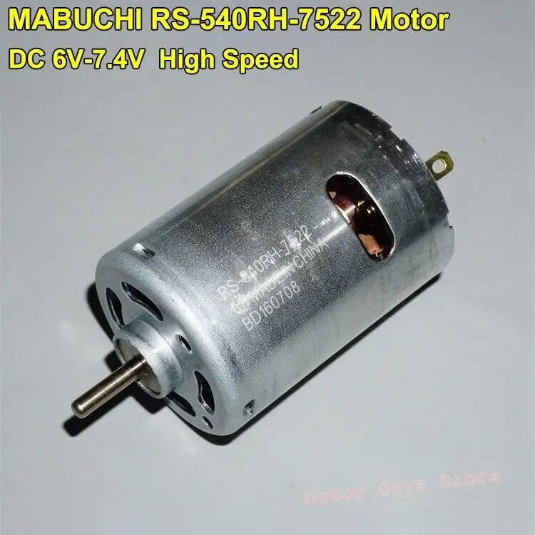 

MABUCHI RS-540RH-7522/7520 Mini Engine DC 6V-7.4V 7.2V High Speed Large Power Drill Electric Tool Motor Vacuum Cleaner Toy Motor