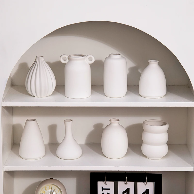 Скандинавская керамическая ваза белый мини-цветочный горшок современные
