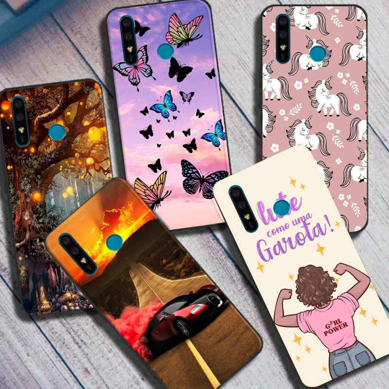 Мягкий силиконовый черный матовый чехол из ТПУ для Itel A56/A56 Pro, чехол для ITEL P33 Plus, тонкая задняя крышка унисекс