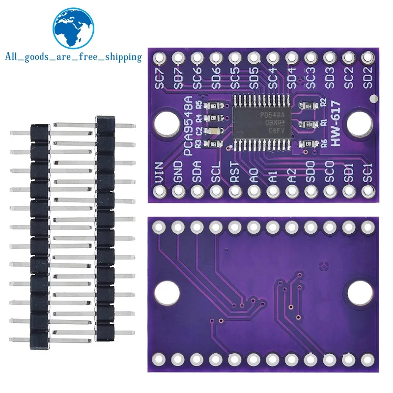 Плата расширения TCA9548A 1-К-8, 8-канальный I2C, многоканальный модуль IIC, макетная плата 9548 для Arduino