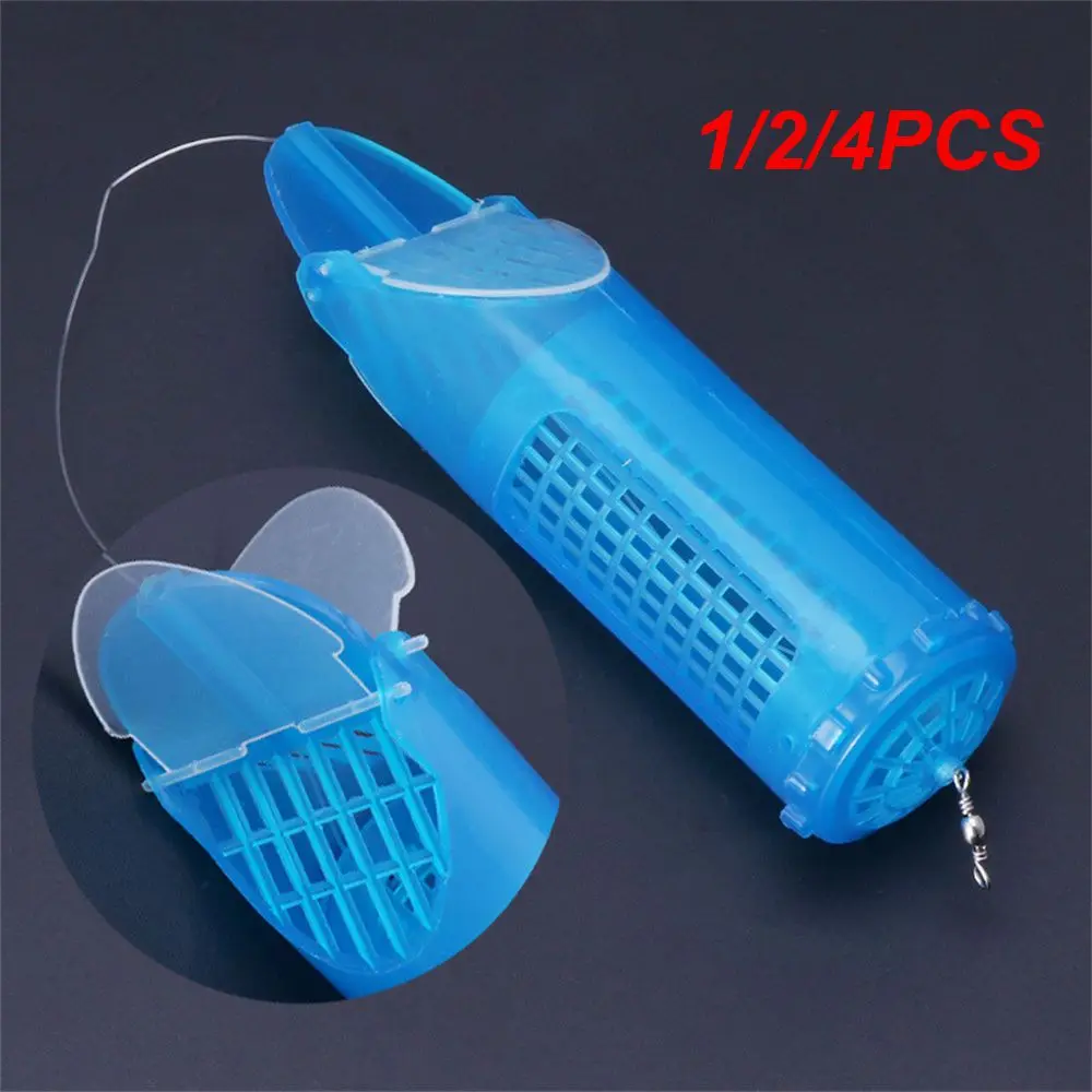 

1/2/4PCS Spinning Bait Cage Dimpler Long Lasting Selected High-end Accessories Wear-resistant Non-stick Bait Mesh Bait Cage Blue