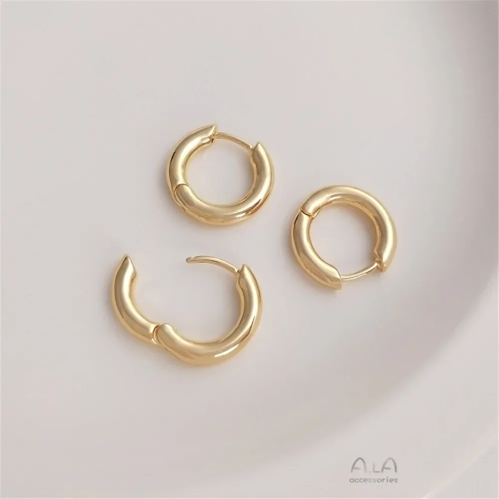 14 К позолоченные круглые серьги-кольца классические модные серьги сделай сам