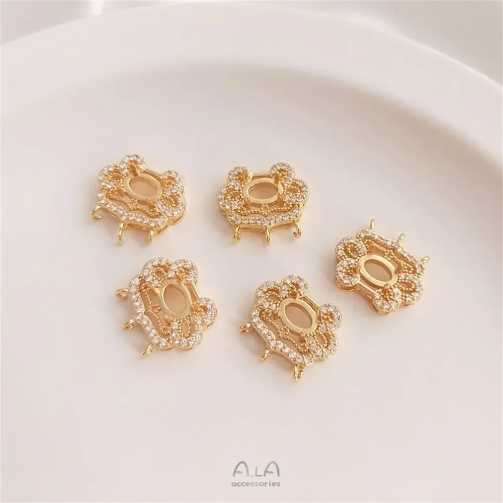 Упаковка из 14-каратного золота с микроинкрустацией цирконом Ruyi защитным замком