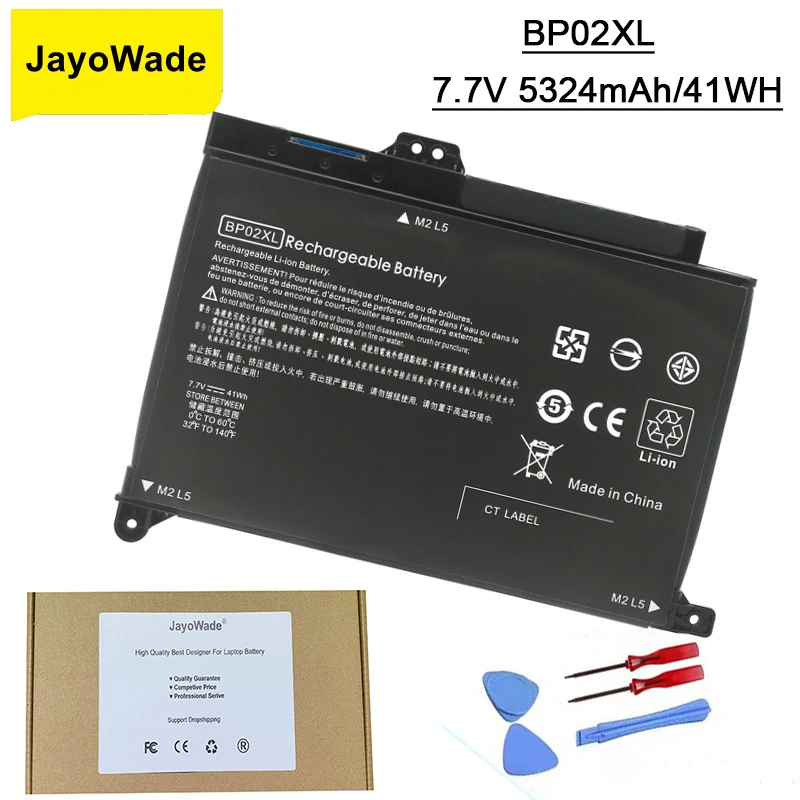 Аккумулятор для ноутбука JayoWade BP02XL для HP Pavilion PC 15 15-AU 849909-850 849569-421 Φ BP02041XL HSTNN-LB7H 7,7 V 5150mAh