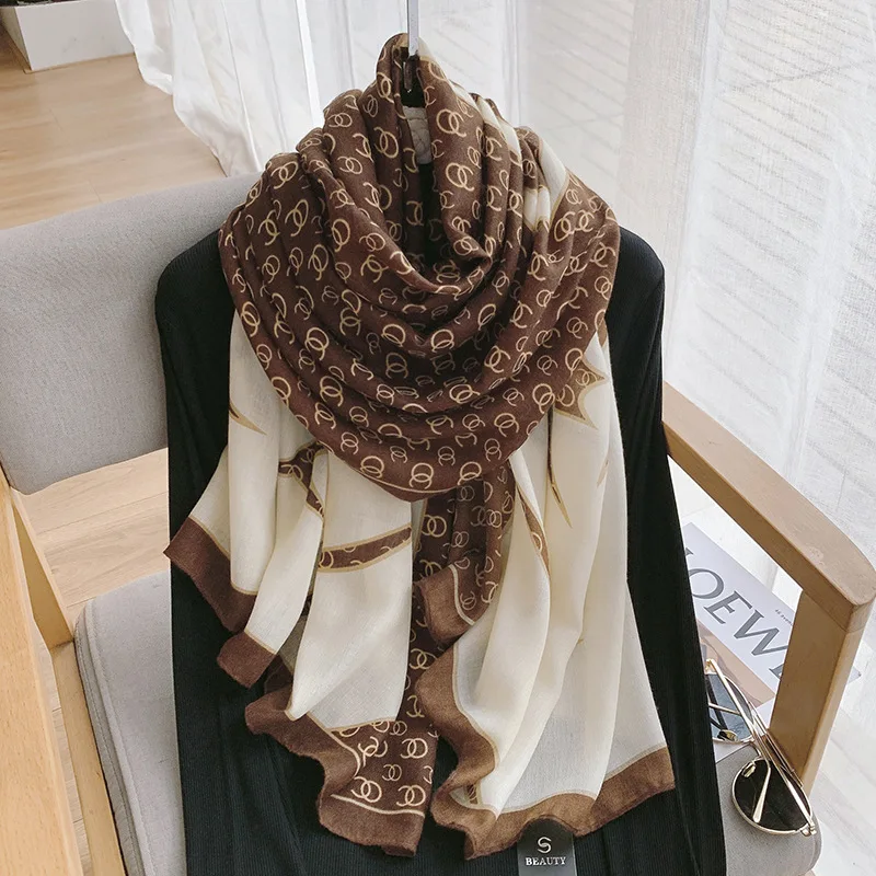 

Multiple Styles Ladies Elegant Cotton Scarf Women Luxury Soft Print Shawl Fashion Decorative Beach Scarf Foulard Femme