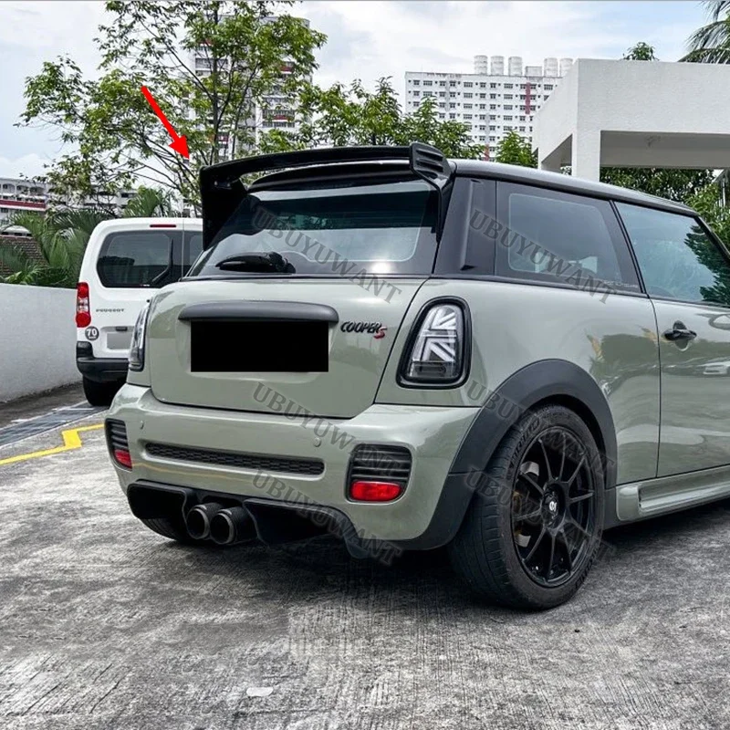 Фото Для BMW Mini Cooper 06-13 R50 R53 R56: высококачественный карбоновый задний спойлер/антикрыло на багажник для стайлинга автомобиля №3