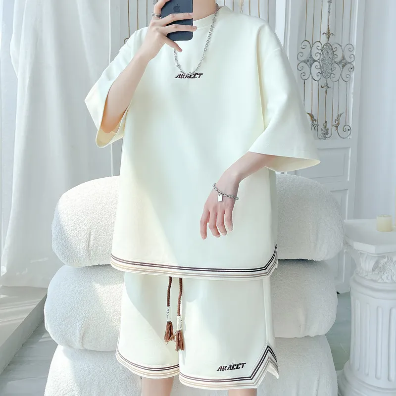 Комплект одежды для баскетбола мужская летняя Тяжелая футболка с коротким