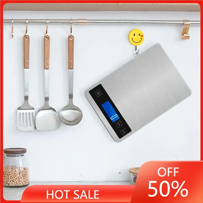 

Пищевые весы, цифровые кухонные весы 22 фунта, вес грамм и унции для приготовления выпечки, точная градуировка 1 г/0,1 унции, нержавеющая сталь ...