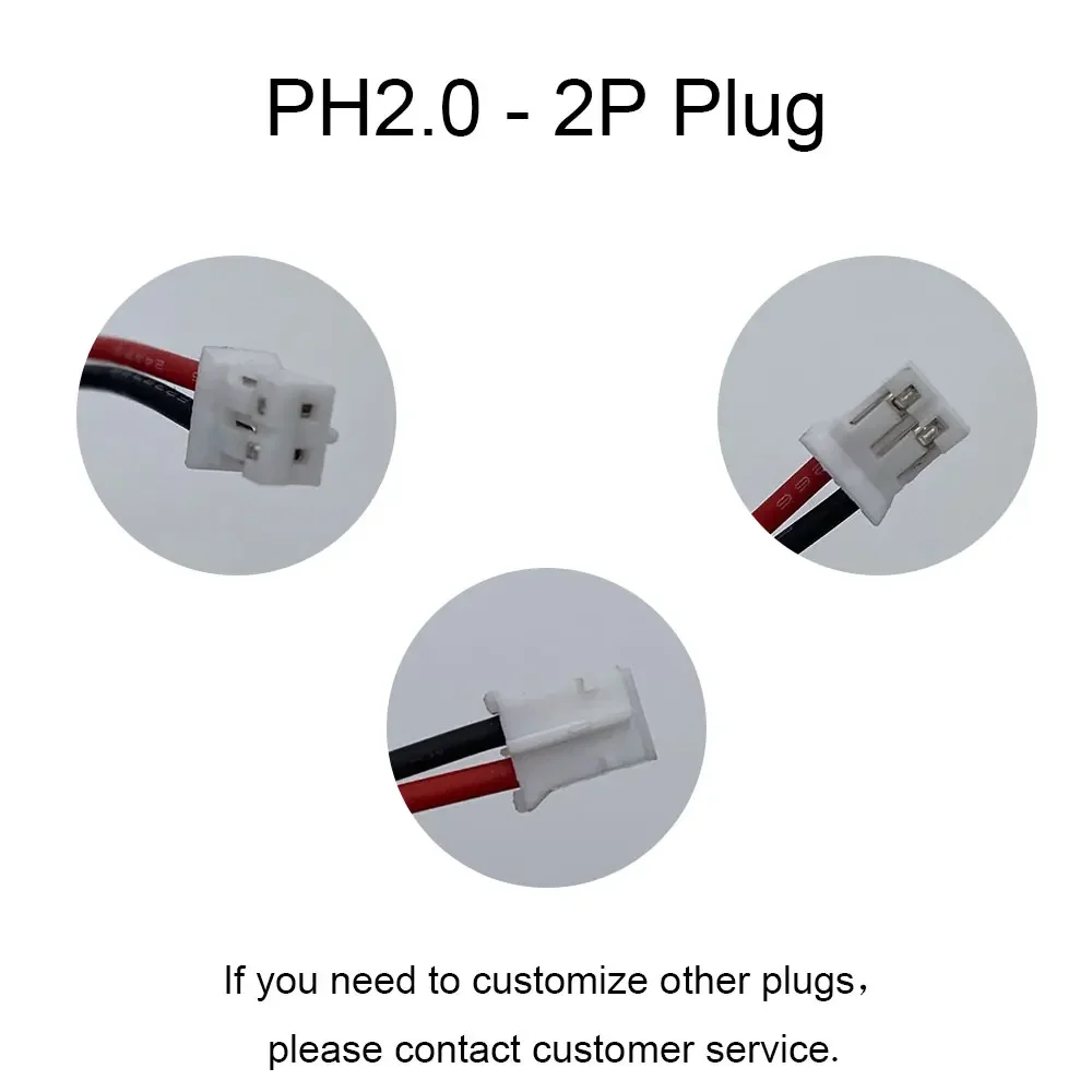 Литиевая перезаряжаемая батарея 103450 3.7V 2000mAh с разъемом PH 2.0мм 2pin для камеры, GPS-навигатора, MP5, PS4, 100% реальная емкость. (art.: 3920db04bdefc) - 3920db04bdefc