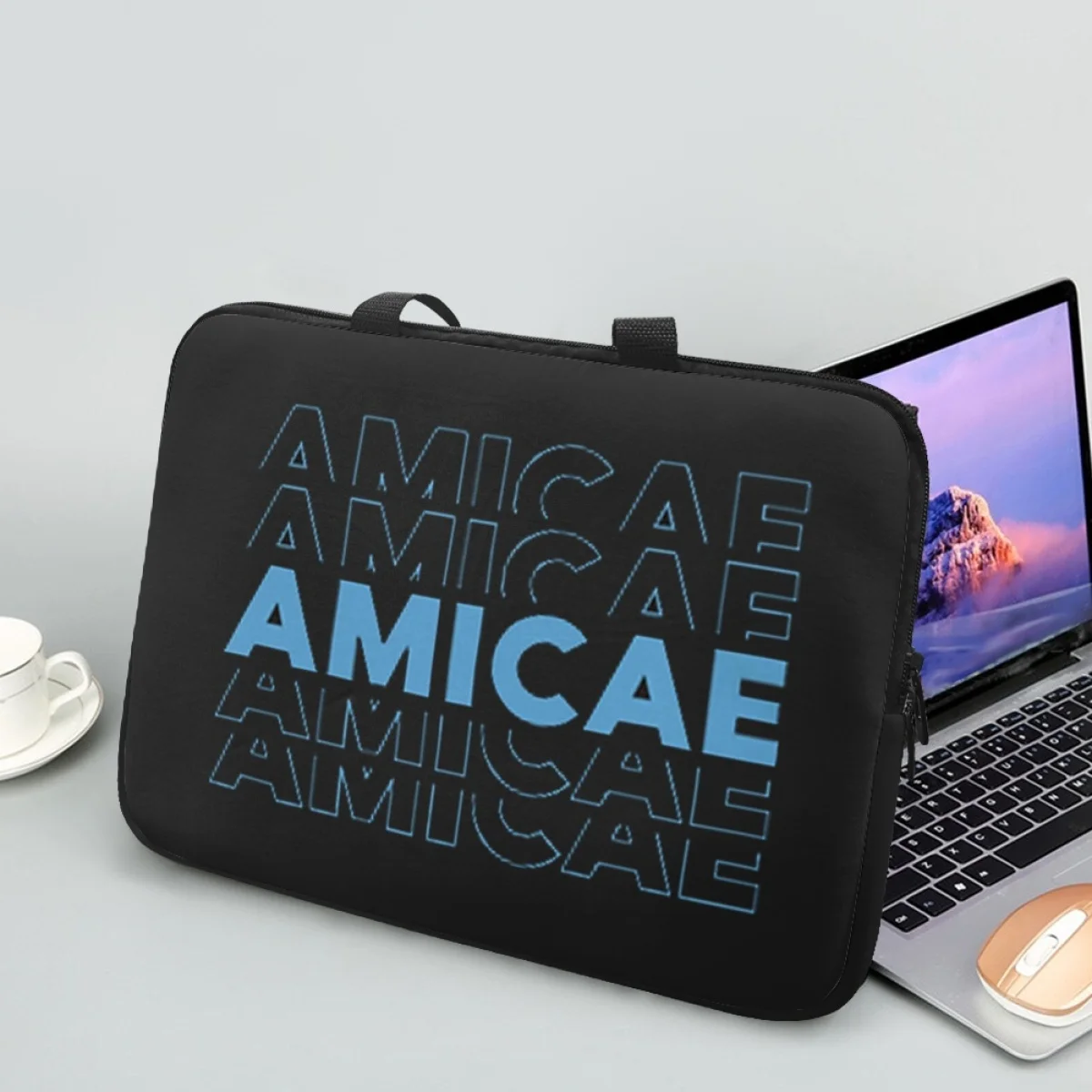 

Zeta Amicae Design Tablet Sleeve Cases Computer Notebook Cover Zipper High Quality Handle Soft Laptop Tablet Bags Female Gift