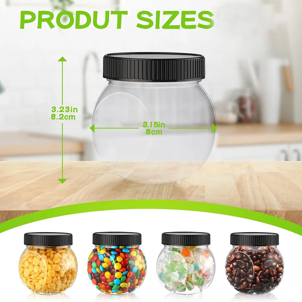 Пластиковые банки для конфет с крышками боковая банка печенья объемная кухонная