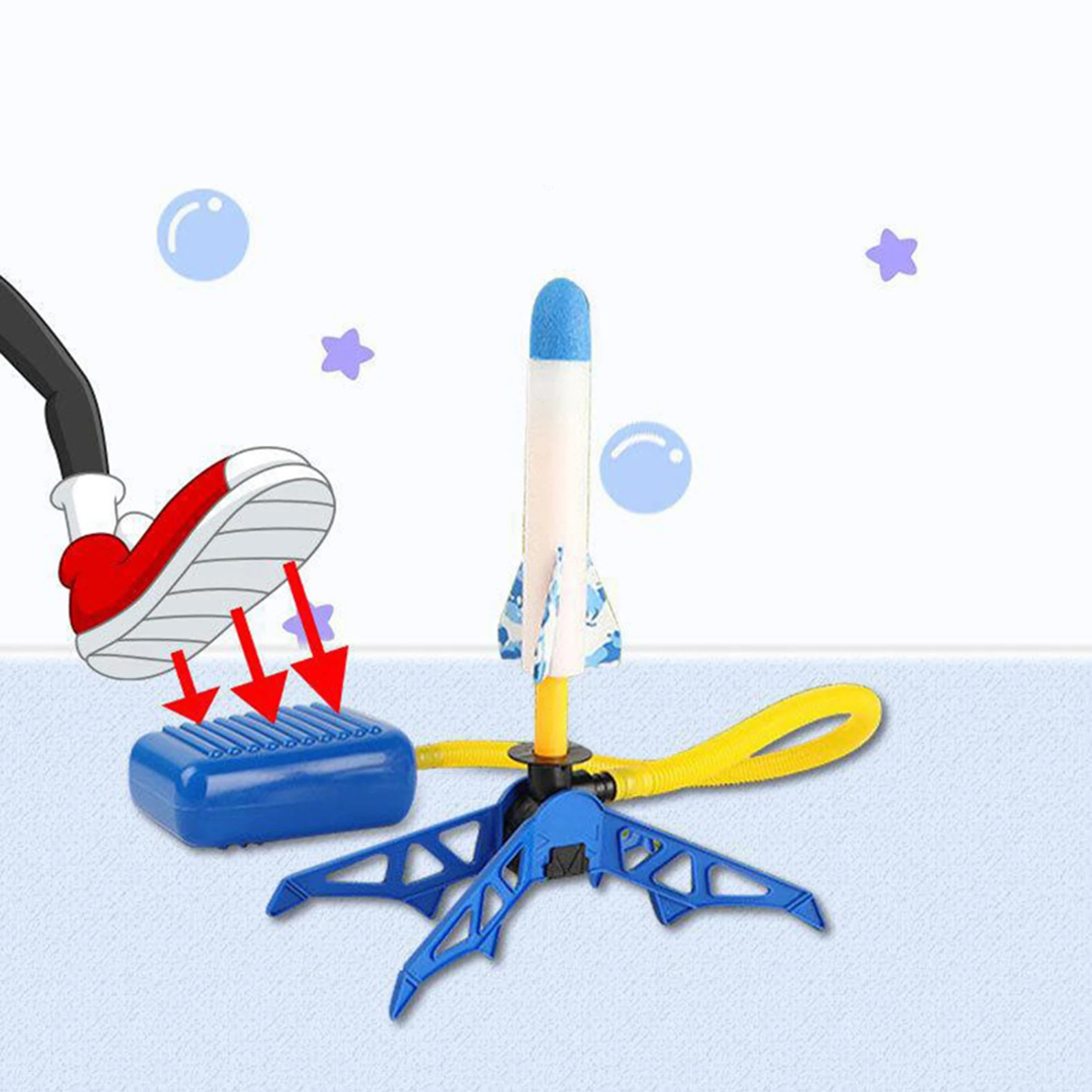 Детская пластиковая пусковая установка для ракет давление воздуха уличная