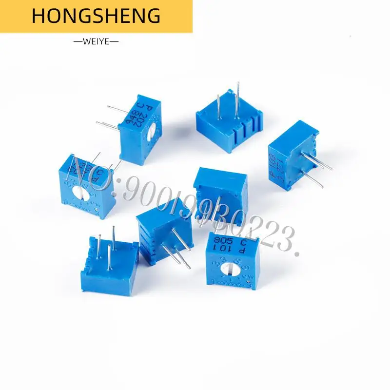 

10pcs/lot 3386P 3386 100 200 500 ohm 100R 200R 500R 1K 2K 5K 10K 20K 50K 100K 200K 500K 1M ohm Trimpot Trimmer Potentiometer
